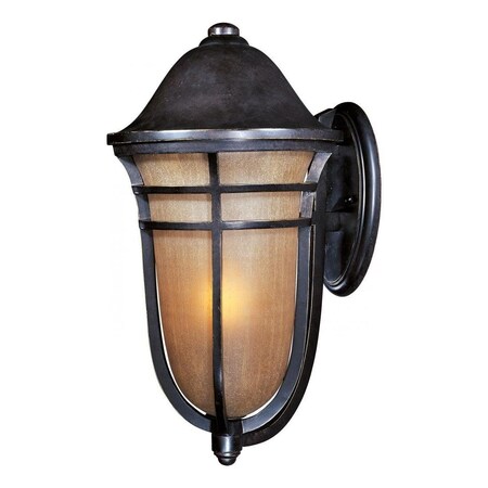Maxim One Light Artesian Bronze Mocha Cloud Glass Wall Lantern 40105MCAT
